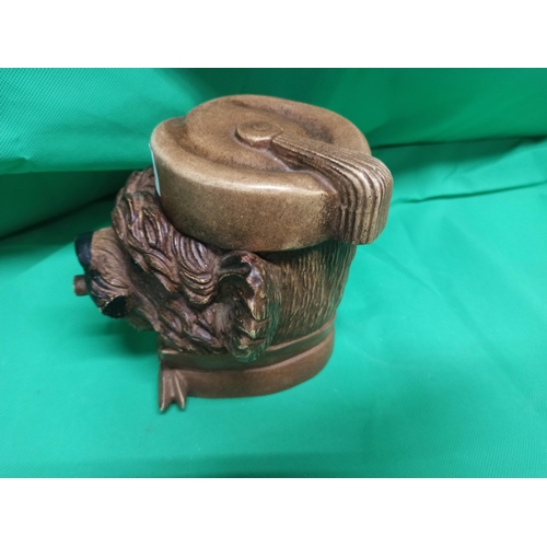 1086 - A Black Forest Style Tobacco Jar With Hinged Lid.