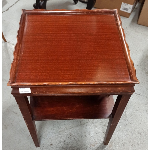 979 - Mahogany 2 Tier Lamp Table