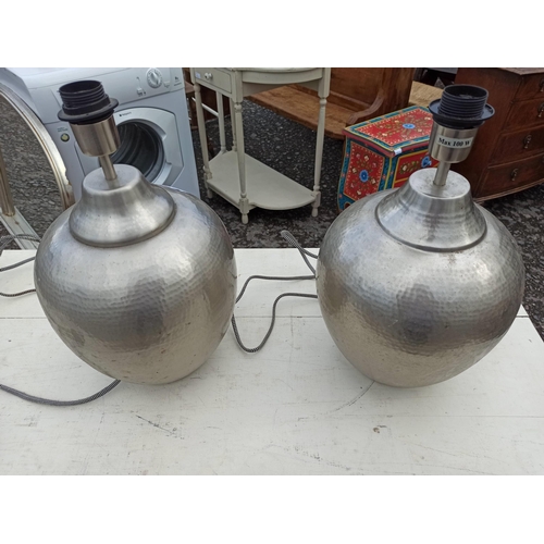 982 - A Pair Of Ikea Asele Metallic Lamps.
41cm H x 26cm