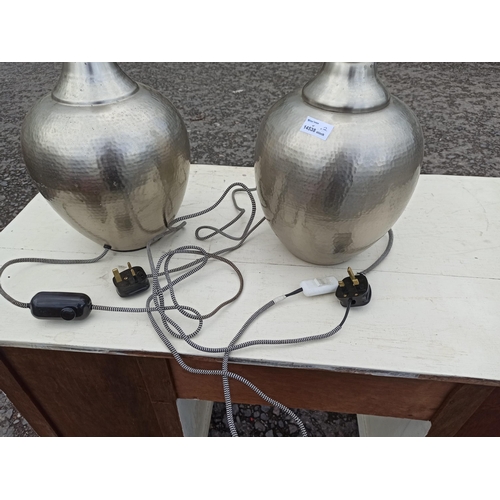 982 - A Pair Of Ikea Asele Metallic Lamps.
41cm H x 26cm