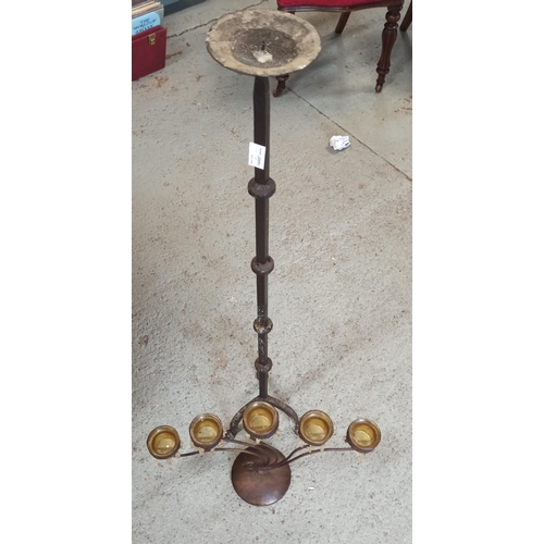 985 - A Large Heavy Candlestick And Candelabra.