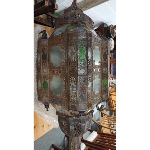 987 - Morracian Lantern With Age Related Knocks & Wear.
115cm H x 46cm x 46cm.