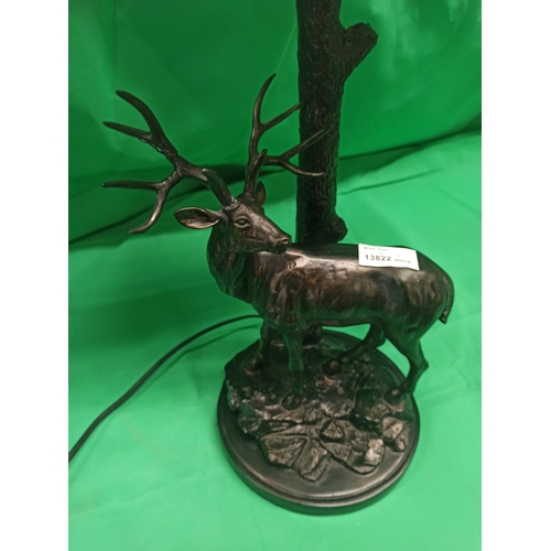 990 - A Resin Stag Lamp.