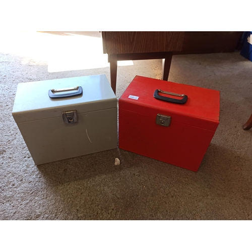 330 - 2 x Metal File Boxes