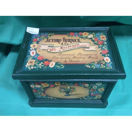 1083 - A Jehhro Burdock Seedman Painted Box.