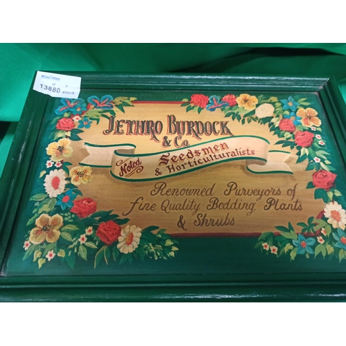 1083 - A Jehhro Burdock Seedman Painted Box.