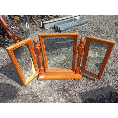 711 - 3 Part Pine Dressing Table Mirror