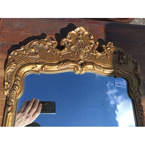 1033 - Gilt Framed Mirror 82cm x 45cm