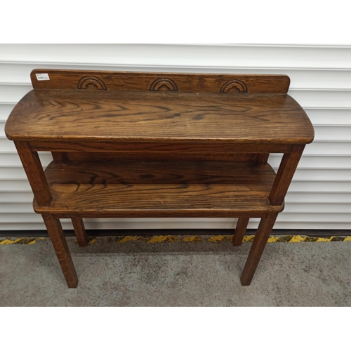 1087 - A Oak 2 Tier Console Table.