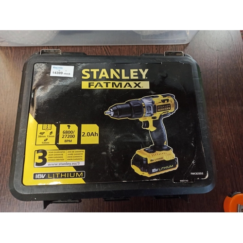 177 - 181 Stanley Fat Max Battery Drill With 2 Batteries.