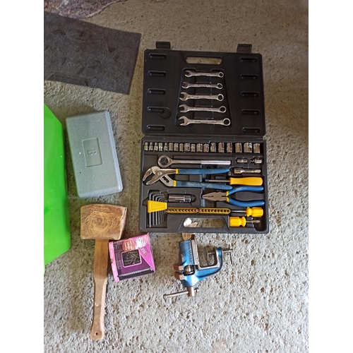 175 - A Box Of Mixed Tools Including Sockets Hammers And More.