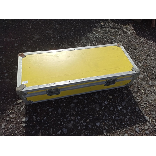 120 - Yellow flight Cases. 
22cm x 97cm x 39cm.