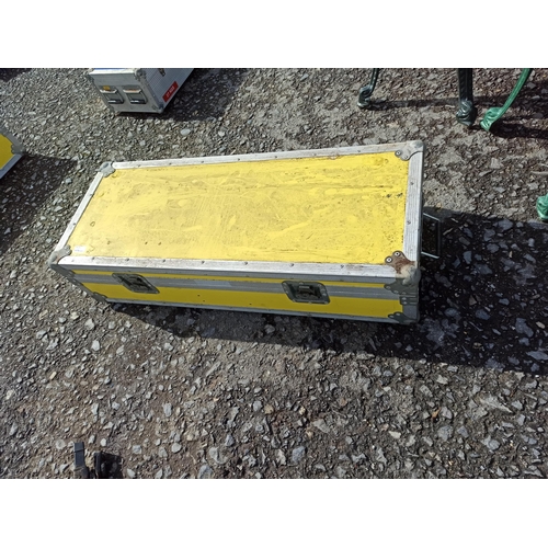 121 - Yellow flight Cases. 
22cm x 97cm x 39cm.