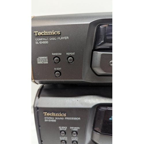 292 - A Technics Stacking Hi-Fi Separates System : Twin Tape/ CD/ Tuner Amp