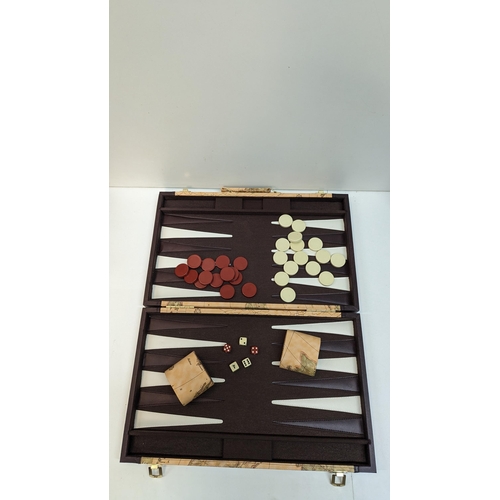 1270 - A Cased Backgammon Set