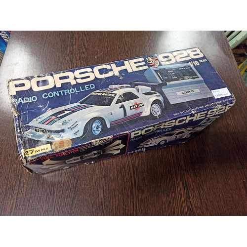 1254 - A Martini Racing Porsche 928 1/16 Scale Radio Controlled Car In Box.