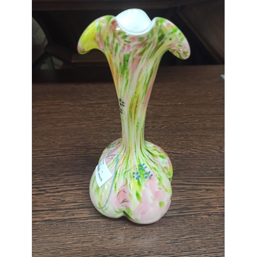 1094 - Murano Style Handled Vase.
23cm H