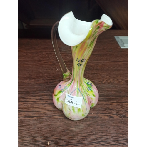 1094 - Murano Style Handled Vase.
23cm H