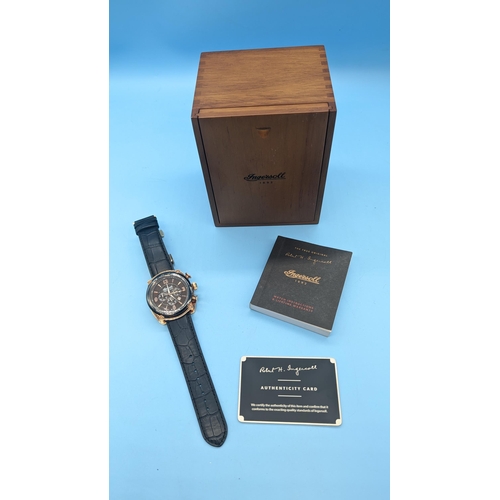 665 - An Ingersol 1892 Chronograph Wristwatch In Presentation Box.