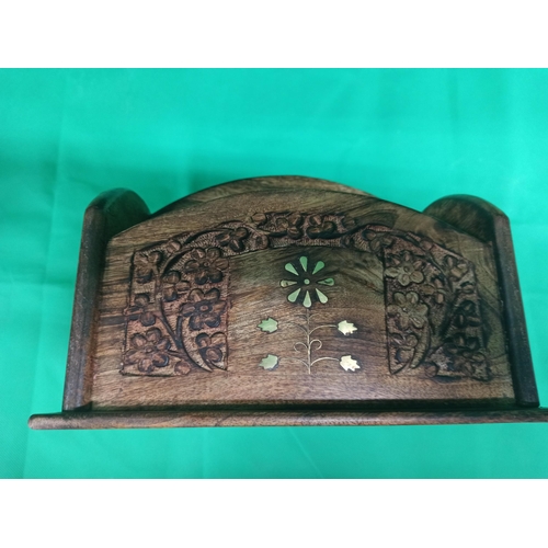 1062 - A Carved Wooden Letter Rack.