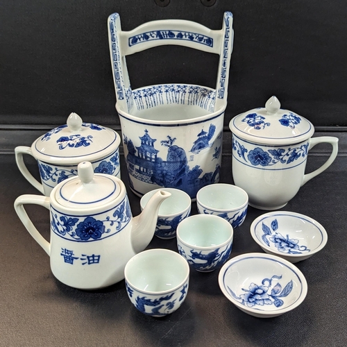 630 - A Quantity of Blue & White China Chinese Tea Service etc.