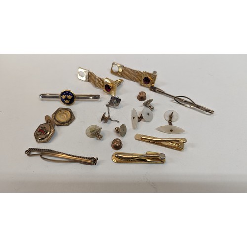 545 - An Assortment Of Vintage Cufflinks And Studs Etc.