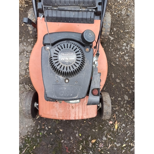 129 - Mountfield RS100 Petrol Mower with Grass Box - Seen Running