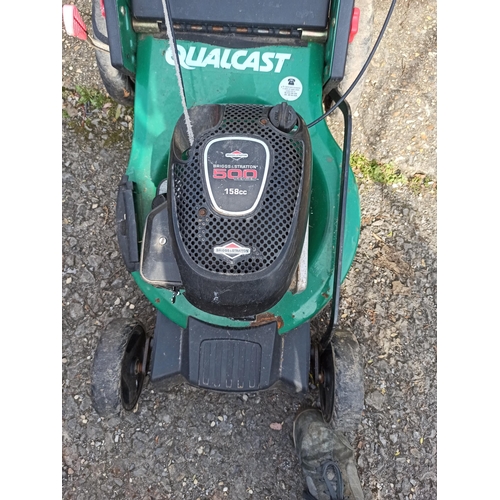 132 - Qualcast Petrol Mower with Grass Box - Seen Running