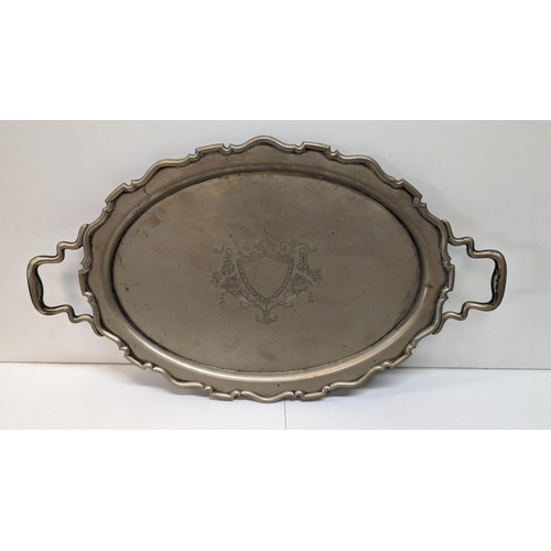 914 - A Large Silver Plateware Tray 69 x 42cm