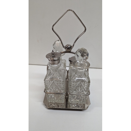 915 - A Silver Plated Cruet Set