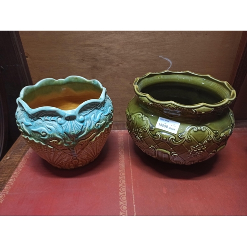 1097 - Majolica Plant Pots