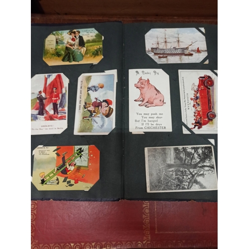 661 - Antique Post Card Album including Local Interest, Bruton, King Alfreds Tower, Sherborne and More