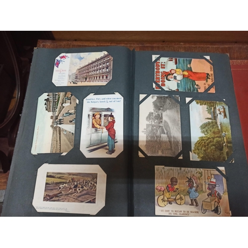 661 - Antique Post Card Album including Local Interest, Bruton, King Alfreds Tower, Sherborne and More