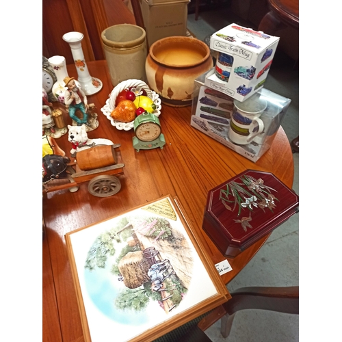 1192 - Glory Box of China and More inc. Clocks, Ornaments, Mugs, Tea Pots, Casserole Stands and Much More