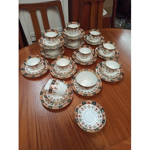 693 - Sandon Part Tea Service 12 x Side Plates, 12 x Saucers, 10 x Cups, Sugar Bowl and Milk Jug - 36 Piec... 