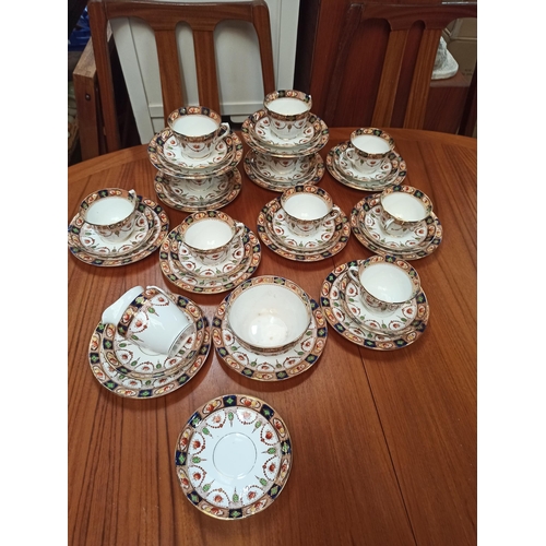 693 - Sandon Part Tea Service 12 x Side Plates, 12 x Saucers, 10 x Cups, Sugar Bowl and Milk Jug - 36 Piec... 