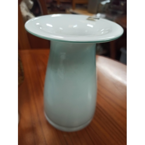 1100 - Darlington Hand Made Juno Mint Green Medium Vase 20cm H