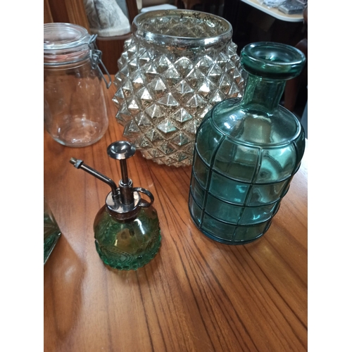 1169 - A Selection of Items including Glassware, Storage Jars, Jug, Lamp Shade and More