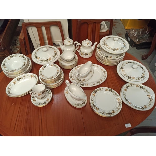 697 - Royal Doulton Larchmont Part Dinner Service Including 12 x Dinner Plates, 3 x Lidded Serving Dishes,... 