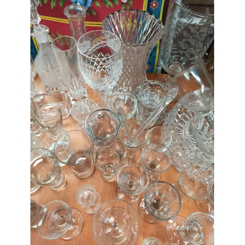 1015 - Large Box of Mixed Glass and Lead Crystal, Crystal Hand Blown and More