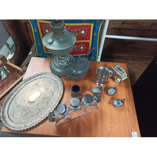 1195 - Selection of Mixed Metal Ware Including Tea Pot, Tankard, Money Box and More