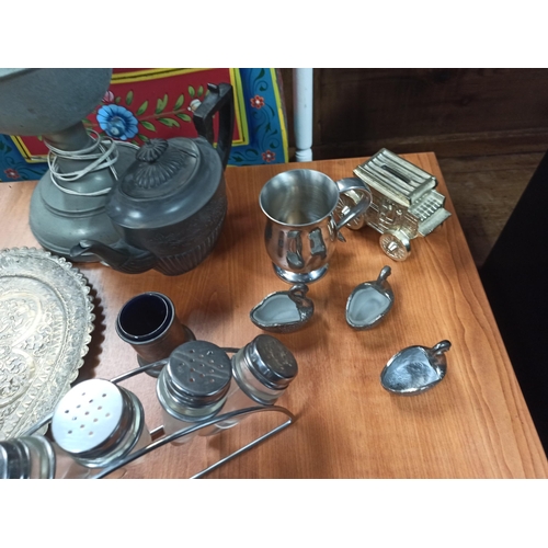 1195 - Selection of Mixed Metal Ware Including Tea Pot, Tankard, Money Box and More