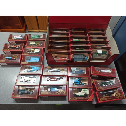 1232 - Collection of 36 x Matchbox Models of Yesteryear including Grand Prix, Trucks, Vans and Cars in Orig... 