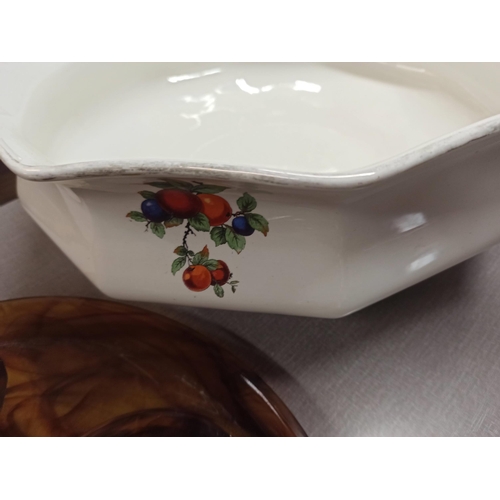 961 - Large Vintage Bowl and 1930's Dressing Table Tray and Pot