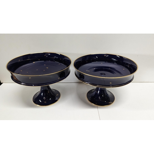 1113 - Decorative Pair of SEVRES Comports ( slight damage to centre)