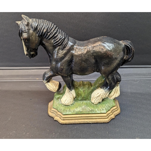 1186 - A Cast Iron Horse Doorstop