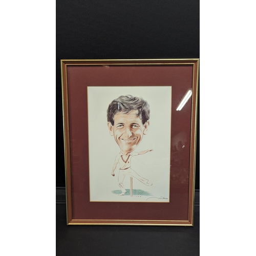 459 - A Series of 12 x Framed Famous Cricketers Prints