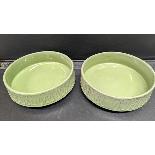 1116 - A Pair of Royal Bartonware Green Bowls