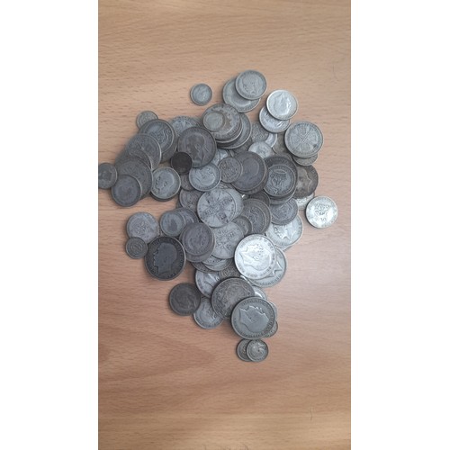 352B - A  Quantity of 1920 - 1947 GB Coins, Half Crowns, Florins, 3d, Sixpences etc. approx. 660 Grams