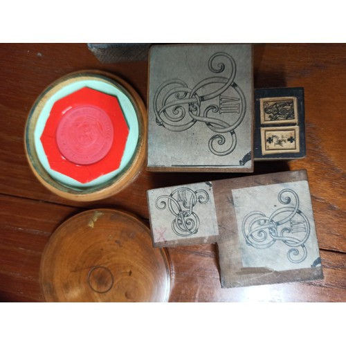 501B - Brass and Wooden Seal/ Printing Blocks